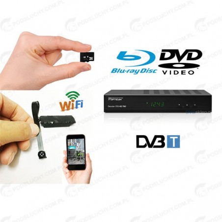 Kamera zamaskowana w dekoderze DVB-T, DVD, Blu-Ray Disc